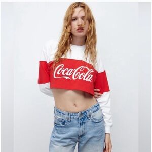 Zara x Coca-Cola Cropped Sweatshirt